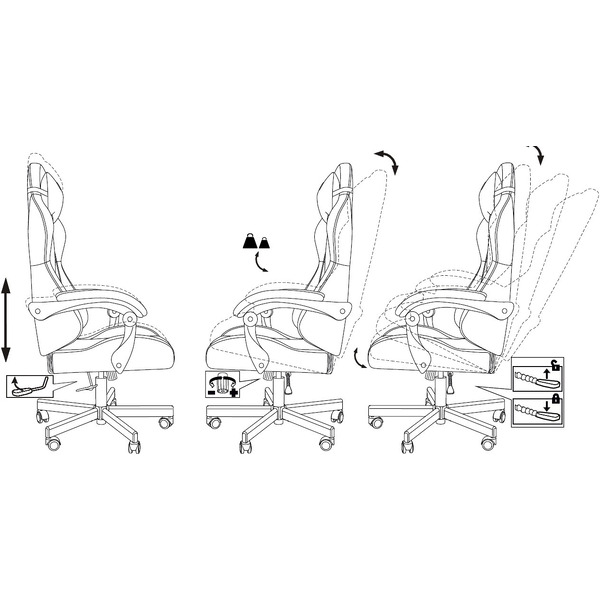 Игровое кресло Knight Terminator (черный Light-20)