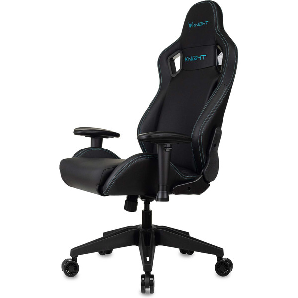 Кресло игровое Бюрократ Knight Outrid Smile экокожа, черный
