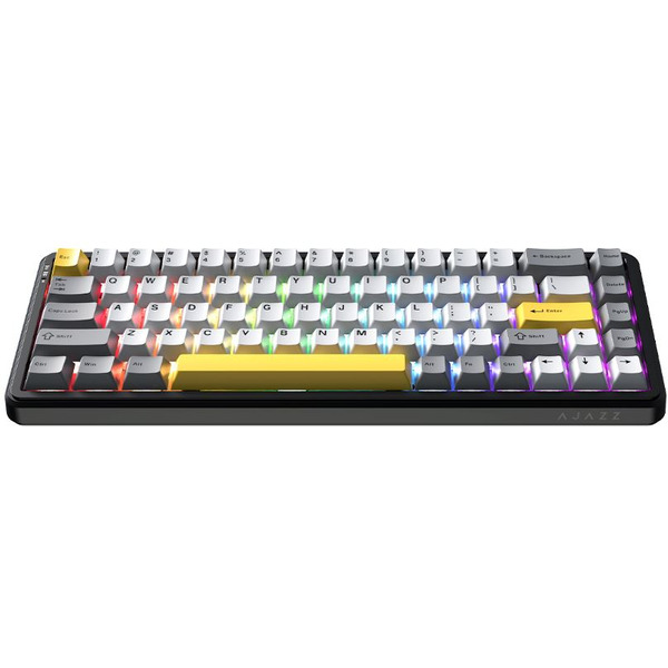 Компьютерная клавиатура AJAZZ AK680 MAX (8+1K) черно-серо-желтые клавиши