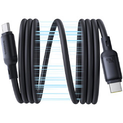 Кабель Baseus PicoGo Magnetic Liquid Silicone Fast Charging Cable USB-C to USB-C (1м, черный)