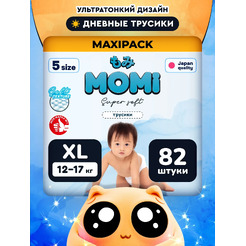 Подгузники-трусики детские Momi Super Soft Maxi Pack 12-17кг (82шт)