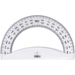 Набор линеек DELI PIONEER G00412 прозрачный, 4 предмета, (линейка 20 см, 2 треугольника, транспортир)