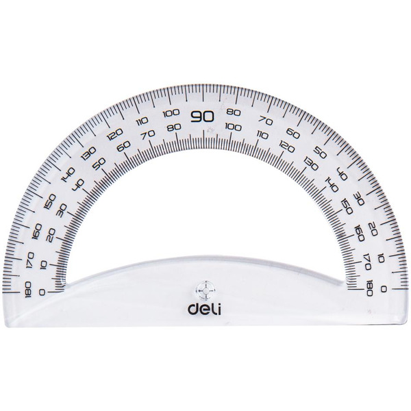 Набор линеек DELI PIONEER G00412 прозрачный, 4 предмета, (линейка 20 см, 2 треугольника, транспортир)