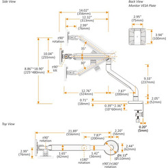 Кронштейн для монитора Ultramounts UM725B (черный)