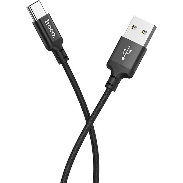 Кабель Hoco X14 USB Type-C (1 м, черный)