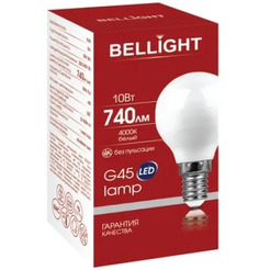 Лампа светодиодная BELLIGHT G45 10W 4000K E14