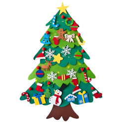 Новогоднее украшение Золотая сказка Фетровая ель с игрушками 592141