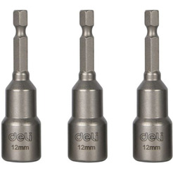Набор насадок шестигранных магнитных Deli EDL4812T