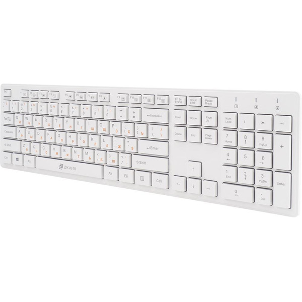 Клавиатура + мышь Oklick 240M (белый)