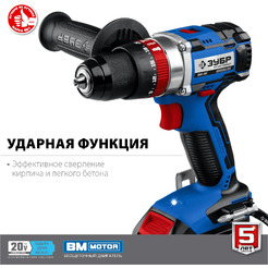 Дрель-шуруповерт Зубр Профессионал DBS-201-22 (с 2-мя АКБ, кейс)
