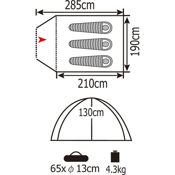 Палатка Coyote Oboluse-3 CL-A23-3P