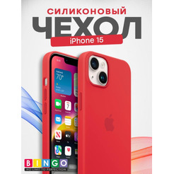 Бампер BINGO Silicone Case для APPLE iPhone 15 красный
