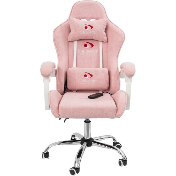 Вибромассажное кресло Calviano Nero (pink plush)