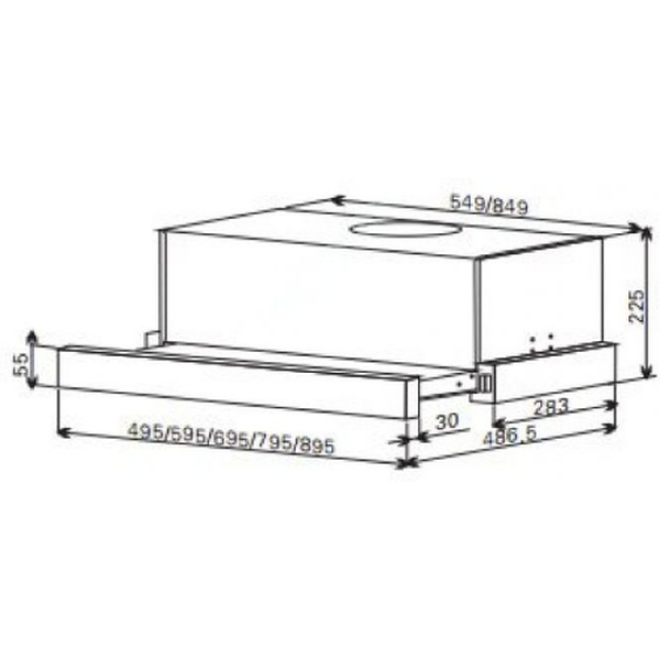 Вытяжка кухонная DACH COMBO 50