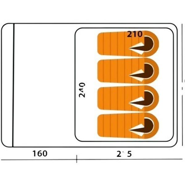 Палатка Relmax Panorama 4 (синий)