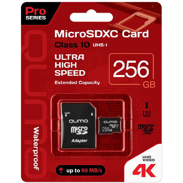 Карта памяти QUMO microSDXC QM256GMICSDXC10U3 256GB