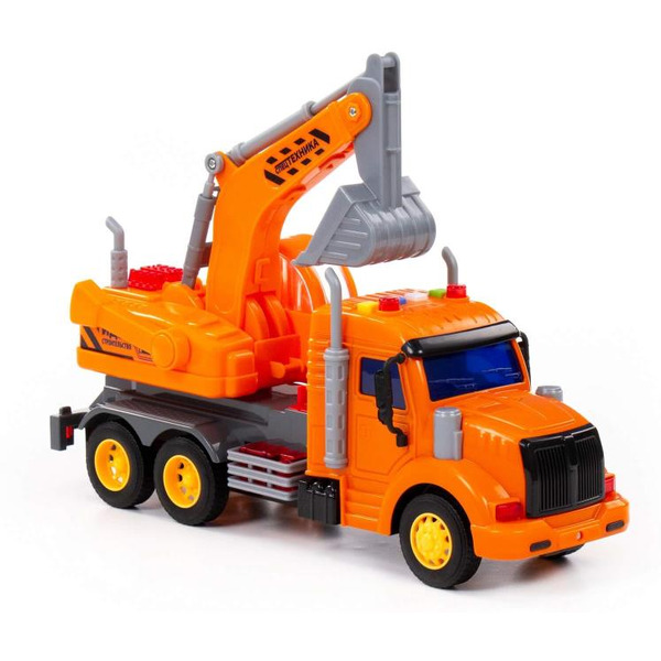 Автомобиль-экскаватор Полесье 86457 Профи (оранжевый)
