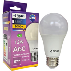Лампочка RIONA Lighting LED-M A60 12W 3000K E27