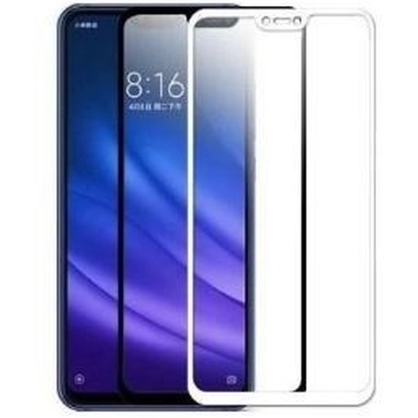 Защитное стекло CASE 3D для Xiaomi Mi 8 Lite (белый глянец)