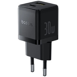 Сетевое зарядное Baseus Palm Fast Charger C+U 30W EU P1011160A113-01 (черный)