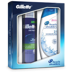 Набор: Пена для бритья Gillette Series Sensitive Skin 250 мл + Шампунь HEAD&SHOULDERS