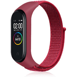Ремешок Bingo Nylon для Xiaomi Mi Band 3/4/5/6 (красный)