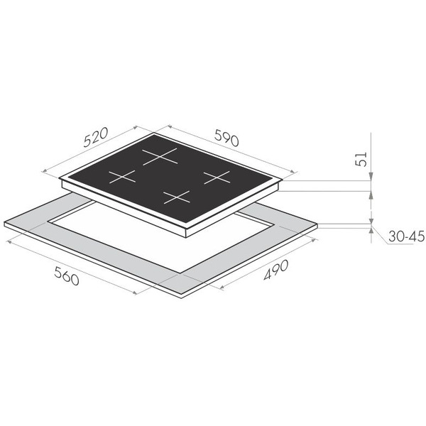 Варочная панель MAUNFELD MGHG.64.17RILB