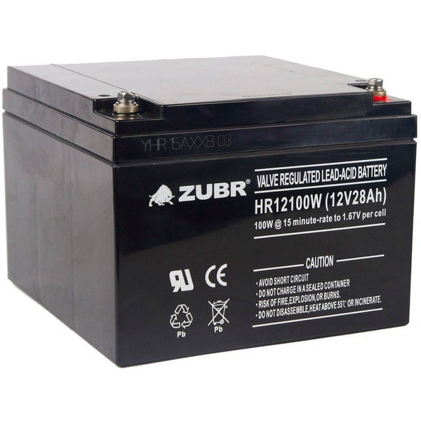 Аккумулятор для ИБП Zubr HR 12-100W (12 В/28 А·ч)