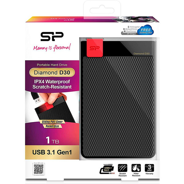 Внешний накопитель Silicon Power Diamond D30 1TB (SP010TBPHDD3SS3K)