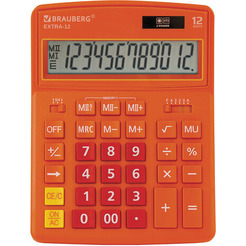 Калькулятор BRAUBERG Extra 12-RG 250485 (оранжевый)