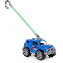 Игрушка-каталка Полесье Легионер с ручкой 63912 (синий)