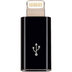 Переходник BINGO MicroUSB на Lightning (черный)