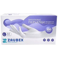 Виниловые перчатки Zaubex 9122524 (L, 100 шт)