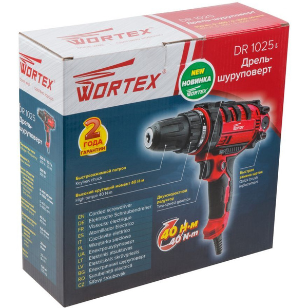 Дрель-шуруповерт Wortex DR 1025 (DR102500011)