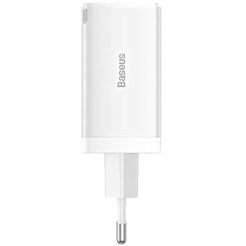 Сетевое зарядное Baseus GaN5 Pro Fast Charger 2C+U 65W CCGP120202 (белый)