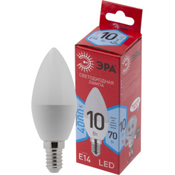 Лампочка ЭРА RED LINE LED B35-10W-840-E14 R