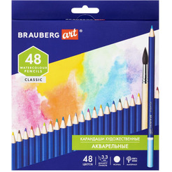 Карандаши цветные акварельные BRAUBERG Art Classic 181532 (48 цв)