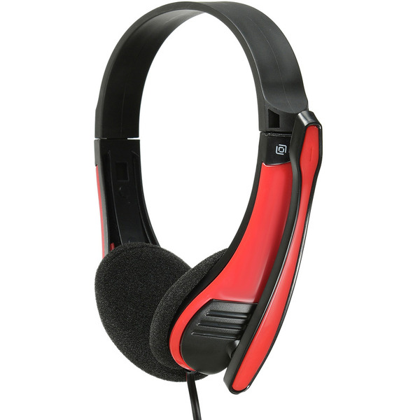 Наушники Oklick HS-M150 (черный/красный)