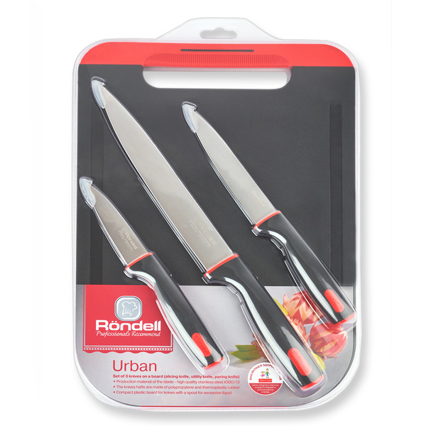 Набор ножей с разделочной доской Rondell Urban RD-1010