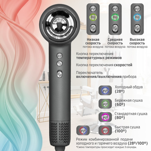 Фен-стайлер Holt HT-HDS-004