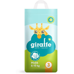 Подгузники-трусики Lovular Giraffe M 6-10 кг 429709 (54 шт)