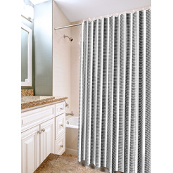 Штора для ванной комнаты Вилина 6984 180x180 см (ритм черный)