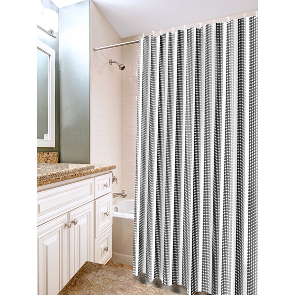 Штора для ванной комнаты Вилина 6984 180x180 см (ритм черный)