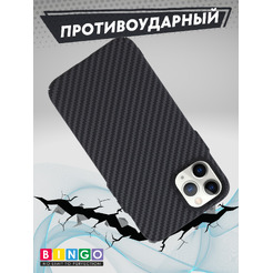 Чехол-накладка Bingo Carbon для Apple iPhone 11 Pro (черный)
