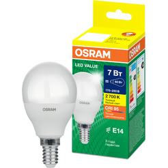 Лампа светодиодная OSRAM P60 7W 3000K Е14