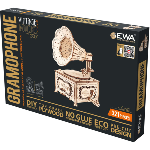Механическая модель в виде конструктора EWA Граммофон