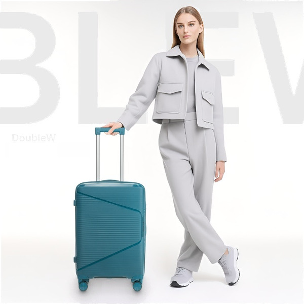 Чемодан на колесах DoubleW Nexo (M, синий)