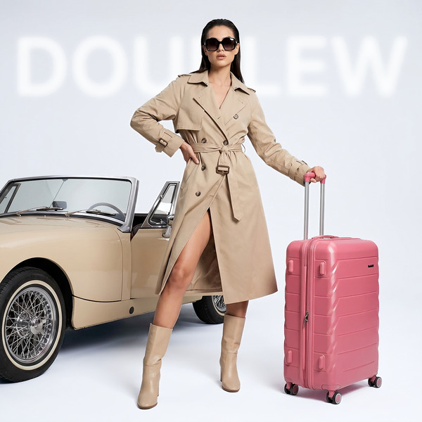 Чемодан на колесах DoubleW Zuna (L, розовый)
