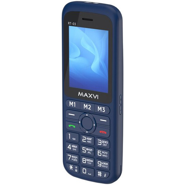 Кнопочный телефон Maxvi RT-03 (синий)