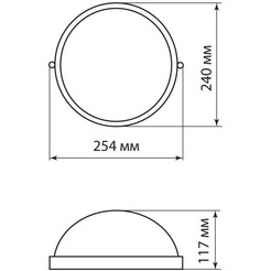 Светильник TDM НПБ1101 (круг, белый)